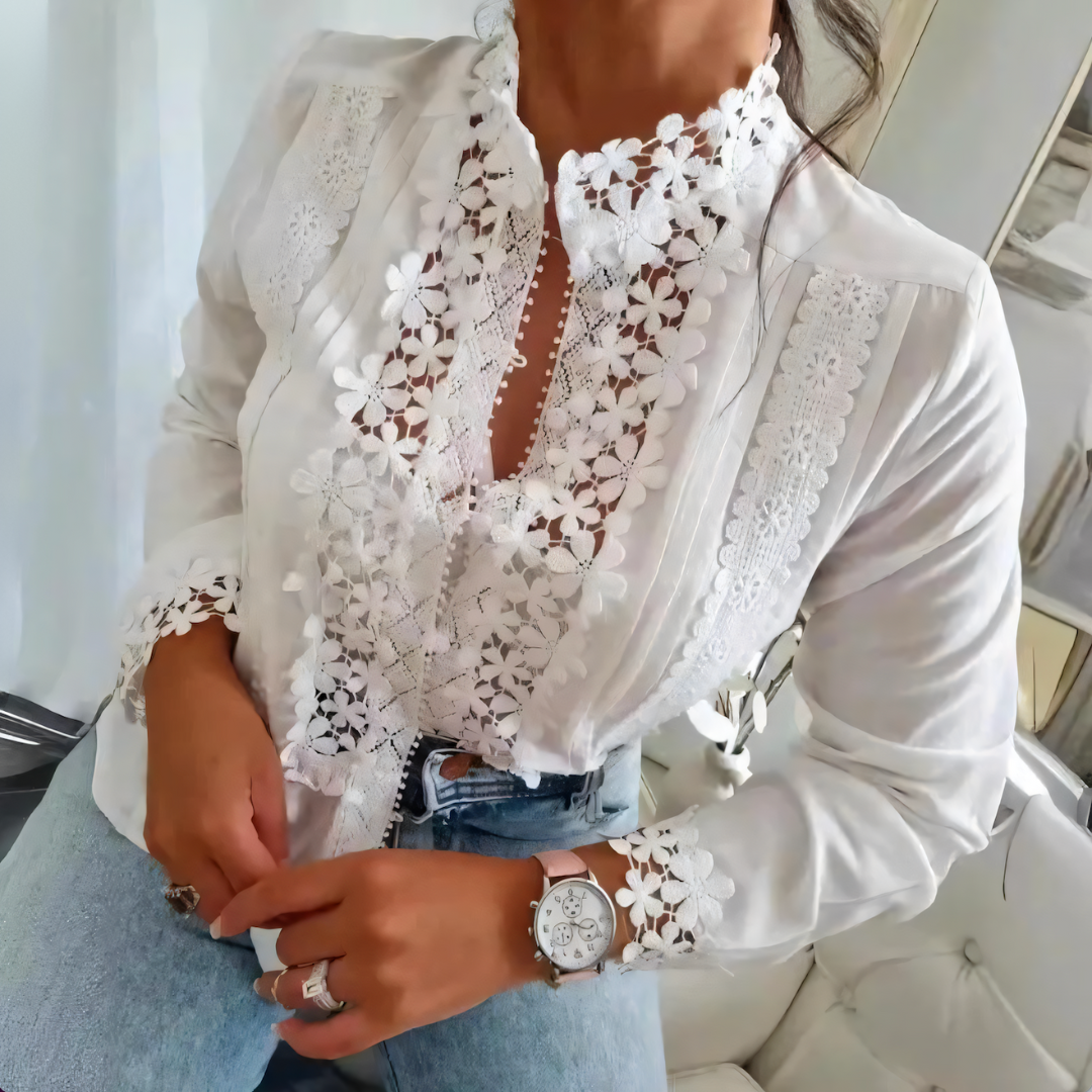 Marga - Floral Lace Blouse